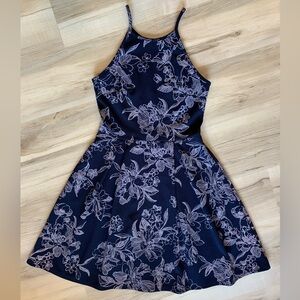 Floral Blue Mini Dress